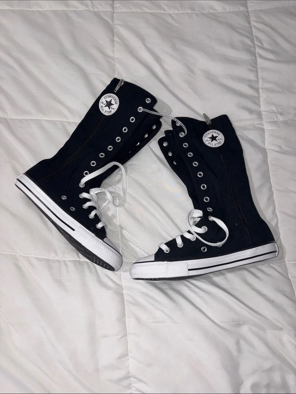 Converse Black and White High-Top Kids Sneakers